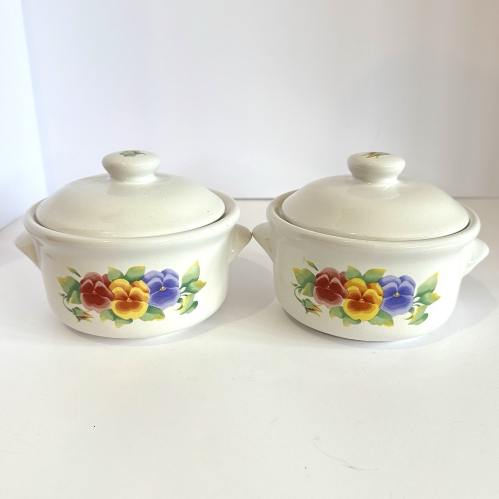 Summer Blush Individual Ceramic Casserole + Lid Set Corning Corelle Jay Imports